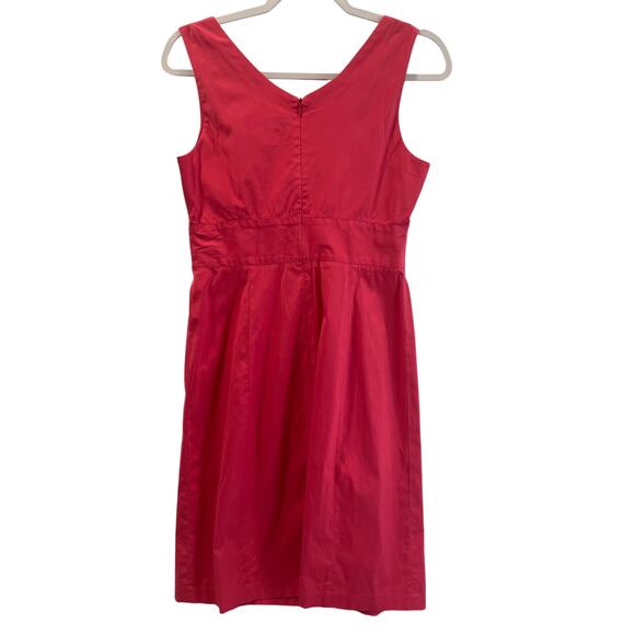 GAP Pink Sleeveless Sheath Dress Faux Wrap Back Zip Knee Length Size 4 - Picture 5 of 6